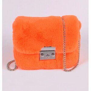 Bright and Bold Fuzzy Mini Crossbody Bag,
